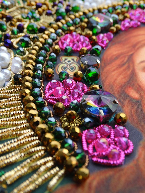 Набор для вышивания хрустальными камнями «Спас Лоза истинная» (акриловый жемчуг) — картинка 9