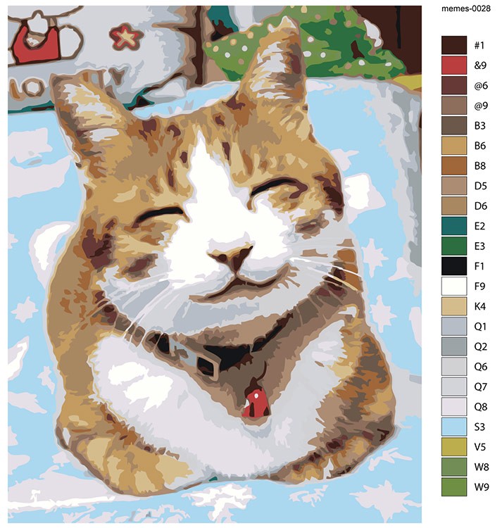 Картина по номерам «Мем, коты из мемов: Милый котик 40x50» — картинка 2