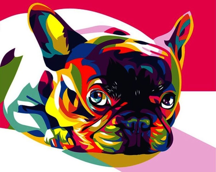 Алмазная вышивка «Французский бульдог» — картинка 2