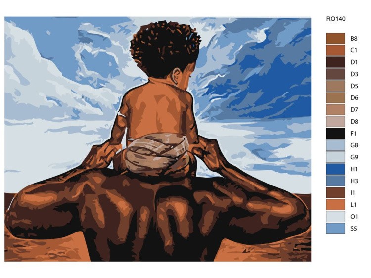 Картина по номерам «Сидя на шее» — картинка 2