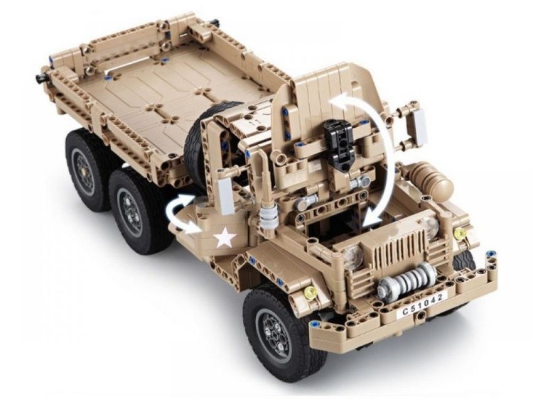 Радиоуправляемый конструктор CADA deTech военный грузовик, 545 деталей — картинка 5