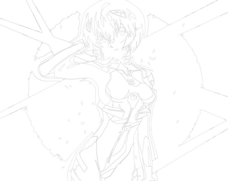 Картина по номерам «Evangelion Евангелион: Рей Аянами» — картинка 3