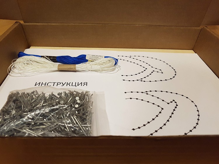 Набор для творчества STRING ART «Шлепанцы синие» — картинка 3