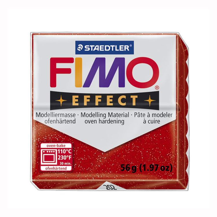 Полимерная глина FIMO Effect, цвет: красный металлик, 57 г
