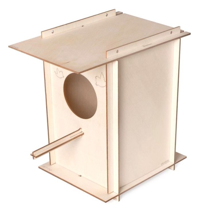 Деревянный конструктор, сборная модель Lemmo «Скворечник Весна» — картинка 3