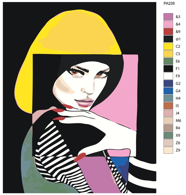 Картина по номерам «Поп-арт портрет» — картинка 2