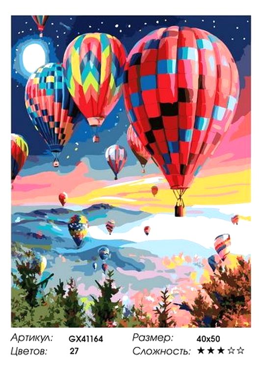 Картина по номерам «Воздушные шары» — картинка 2