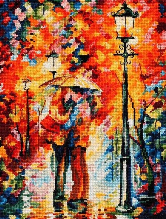 Набор для вышивания «Поцелуй под дождем» — картинка 6