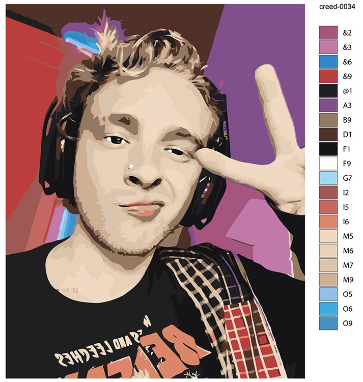 Картина по номерам «Стример и певец Егор Крид: портрет» — картинка 2