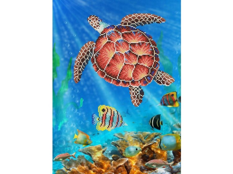 Рисунок на габардине «Роскошная черепаха»