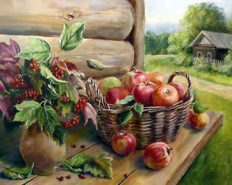 Алмазная вышивка «В деревне» — картинка 2