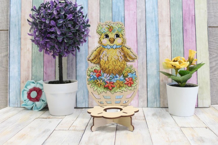 Набор для вышивания «Подставка под пасхальное яйцо. Цыпленок» — картинка 4