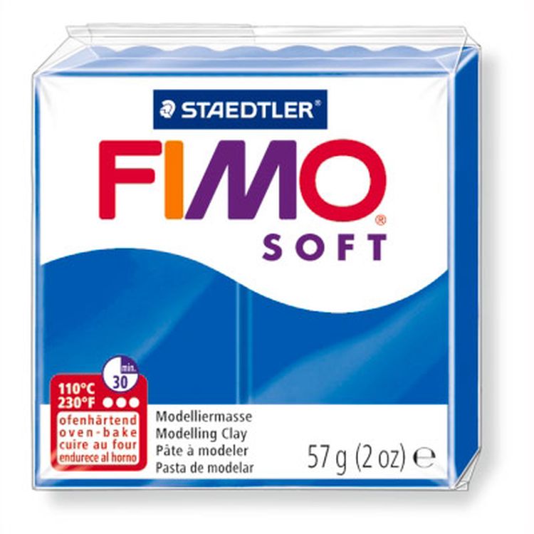 Полимерная глина FIMO Soft, цвет: синий, 57 г