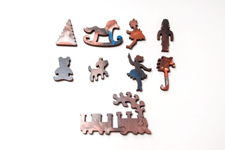 Деревянные пазлы DAVICI «Портрет детей художника Кузи и Маруси» — картинка 7