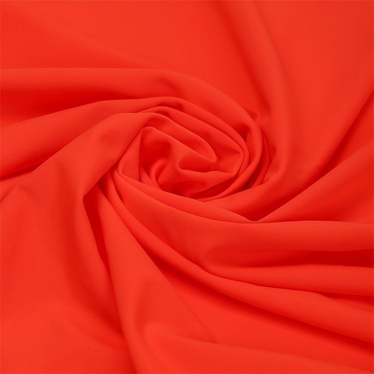 Ткань трикотажная Бифлекс матовый, 6 м, ширина 150 см, 190 г/м², цвет: 8009 оранжевый неон, TBY — картинка 5