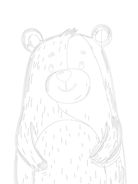 Картина по номерам «Детская, для детей: добрый медведь» — картинка 3