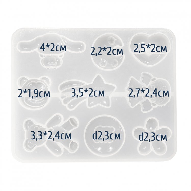 Силиконовый молд - Миниатюры №1, 10x8см 1 шт. — картинка 2