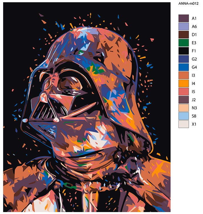 Картина по номерам «Дарт Вейдер» — картинка 2