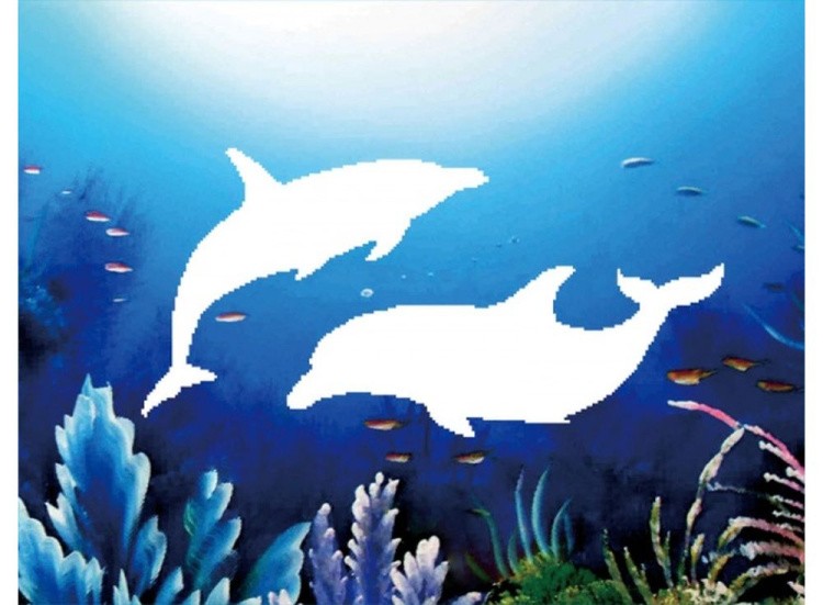 Алмазная вышивка «Дельфины» — картинка 2