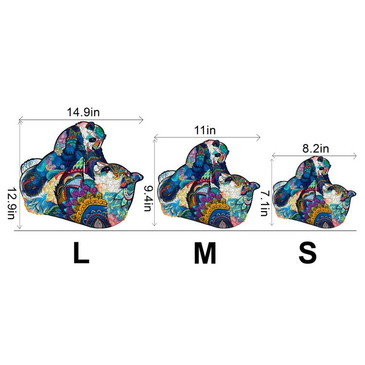 Деревянные пазлы «Семья Панд L», Woodbests — картинка 3