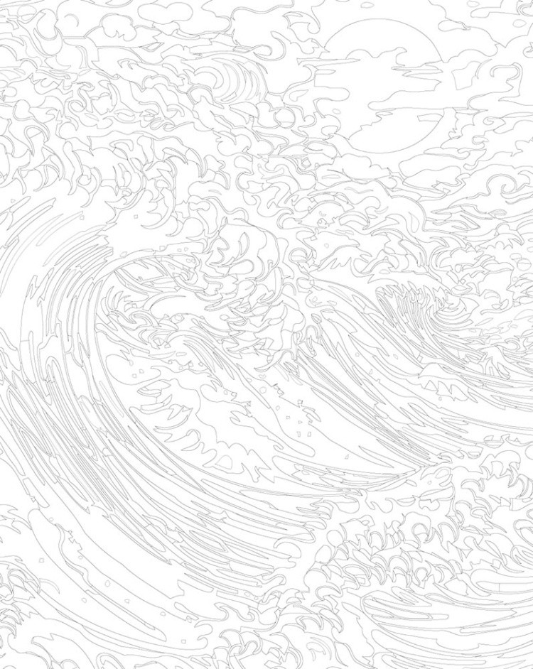 Картина по номерам «Пейзаж: море и солнце, Япония арт» — картинка 3