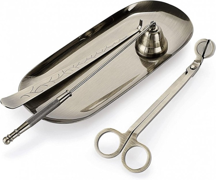 Набор аксессуаров для свечей, серебро — картинка 3