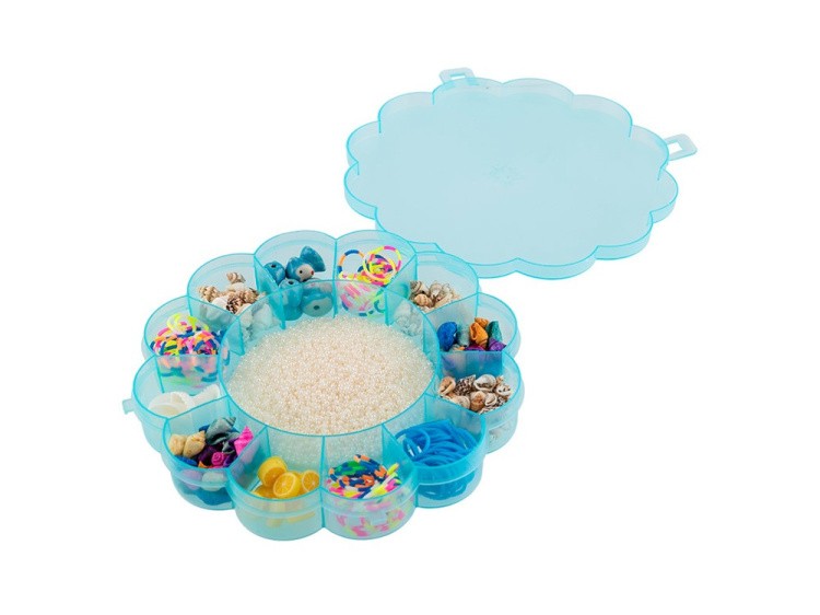 Коробка для швейных принадлежностей Gamma, цвет: голубой прозрачный — картинка 2