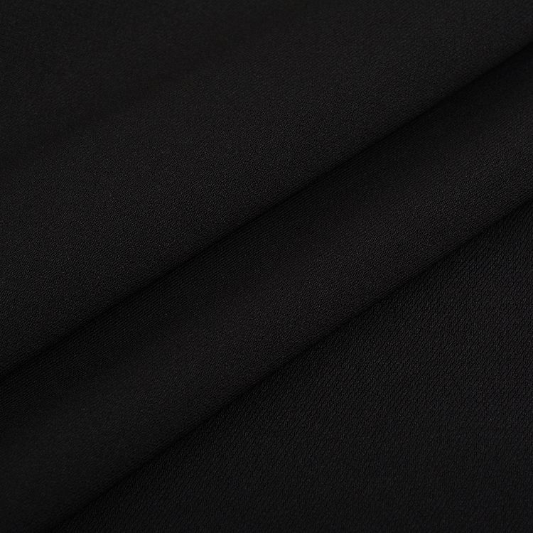 Ткань Креп, 3 м, ширина 150 см, цвет: 10 черный, TBY — картинка 2