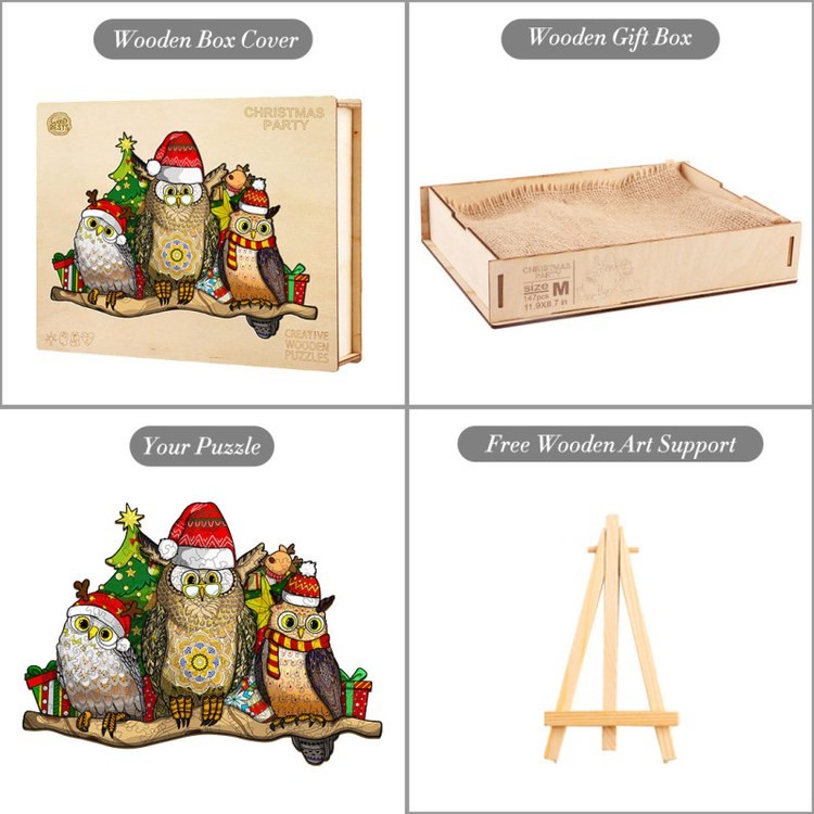Деревянные пазлы «Новогодняя Вечеринка L», Woodbests — картинка 5