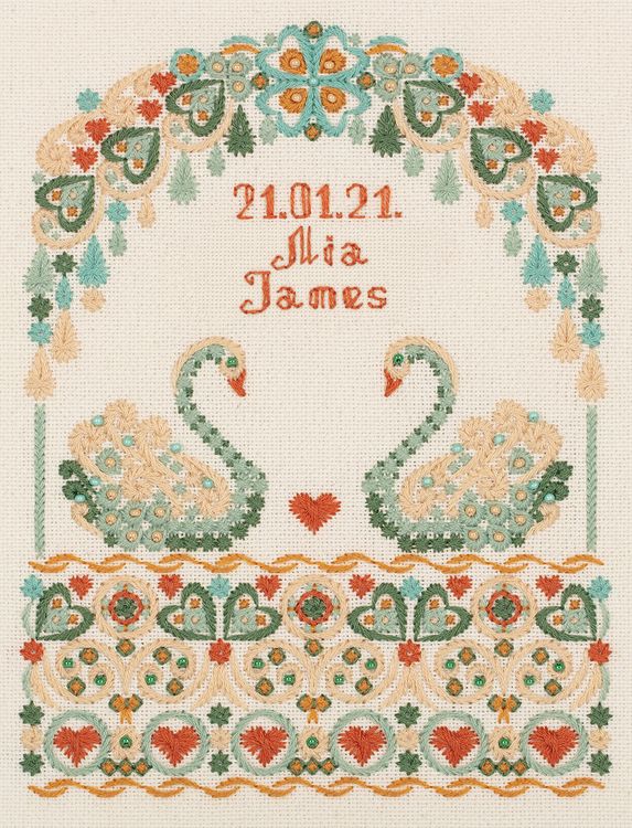Набор для вышивания «Лебединая верность. Свадебная метрика» — картинка 2