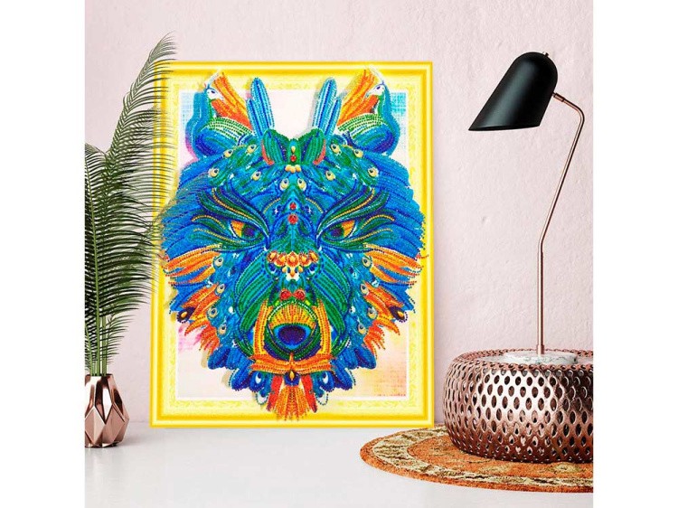 Алмазная вышивка 5D «Грозный волк» — картинка 4