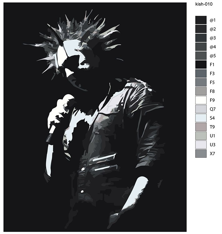 Картина по номерам «КиШ Король и Шут: Михаил Горшенев 7» — картинка 2