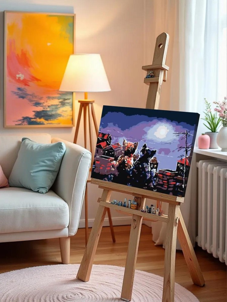 Картина по номерам «Парочка под луной» — картинка 10