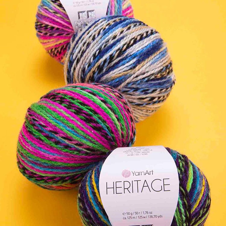 Пряжа YarnArt HERITAGE (Хэритидж) (330), мультиколор, 10 шт. по 50 г — картинка 4