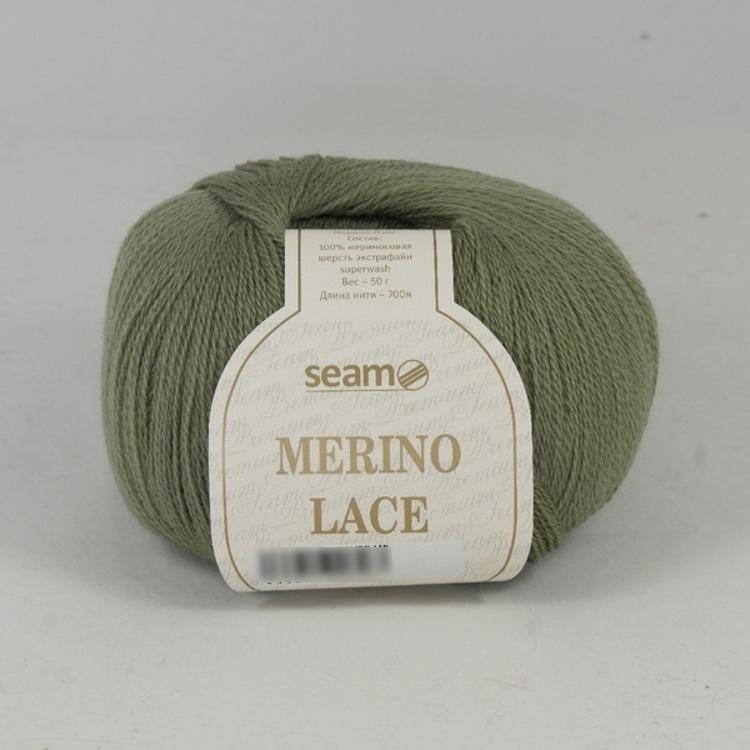 Пряжа SEAM MERINO LACE (17), светло-оливковый, 5 шт. по 50 г — картинка 2