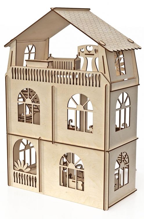 Конструктор-кукольный домик ХэппиДом «Коттедж с мебелью Premium»
— картинка 2