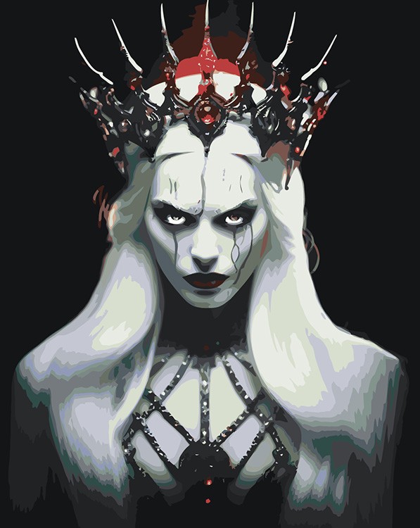 Картина по номерам «Девушка-вампир с шипастой короной»