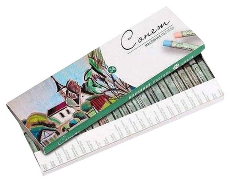 Пастель масляная художественная «Сонет», 24 цв., круглое сечение, Невская палитра — картинка 3