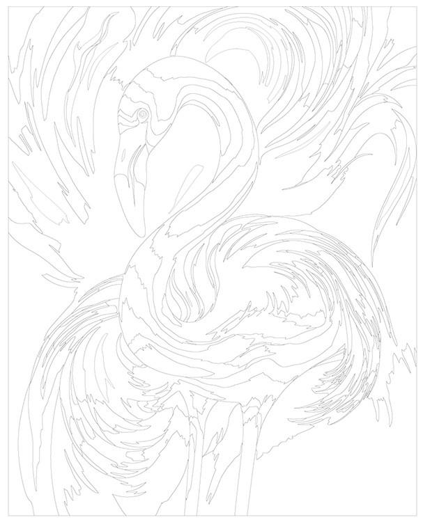 Картина по номерам «Изящный фламинго» — картинка 3