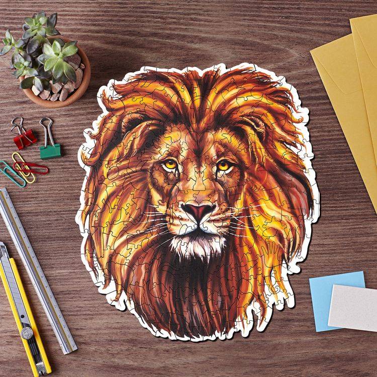 Деревянные пазлы Артвентура «Царь зверей» — картинка 2