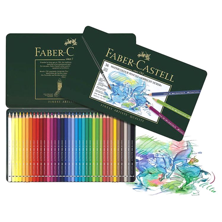 Карандаши цветные акварельные художественные FABER-CASTELL «Albrecht Durer», 36 цв. — картинка 5