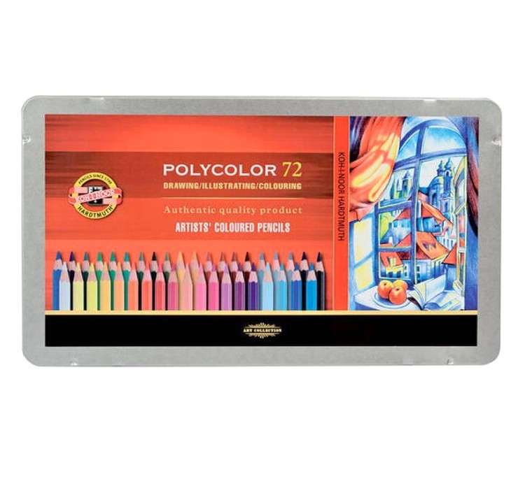 Карандаши цветные художественные KOH-I-NOOR «Polycolor», 72 цв., 3,8 мм