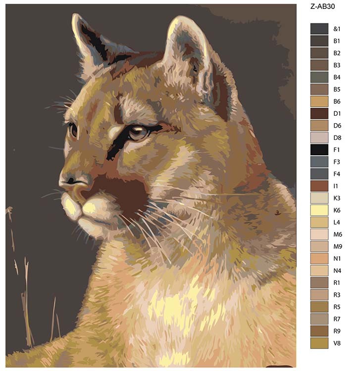 Картина по номерам «Пума» — картинка 2