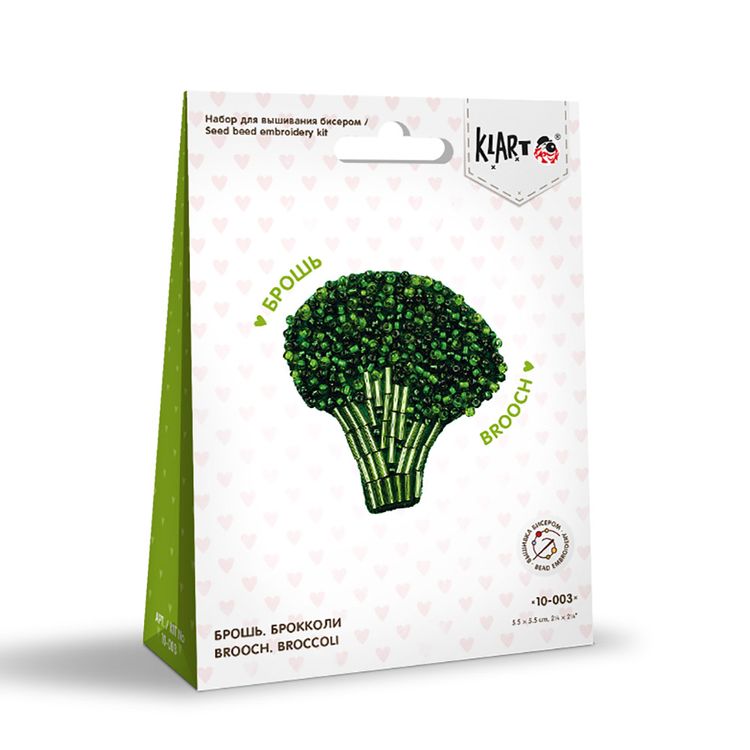 Набор вышивки бисером «Брошь. Брокколи» — картинка 4