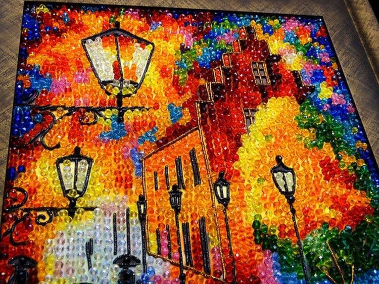 Набор вышивки хрустальными камнями «Огни ночи» — картинка 9