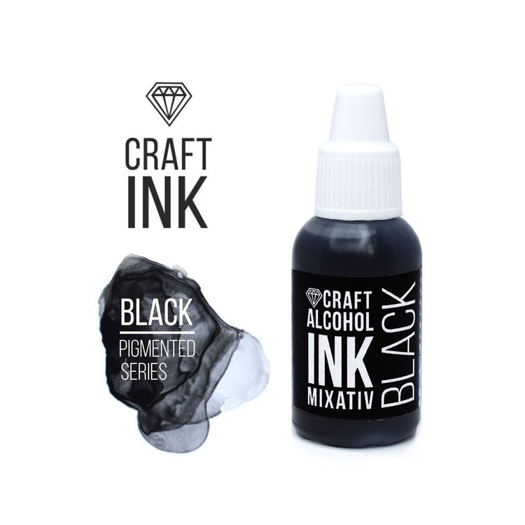 Алкогольные чернила черные (Black Mixativ) 20 мл, Craft Alcohol INK
