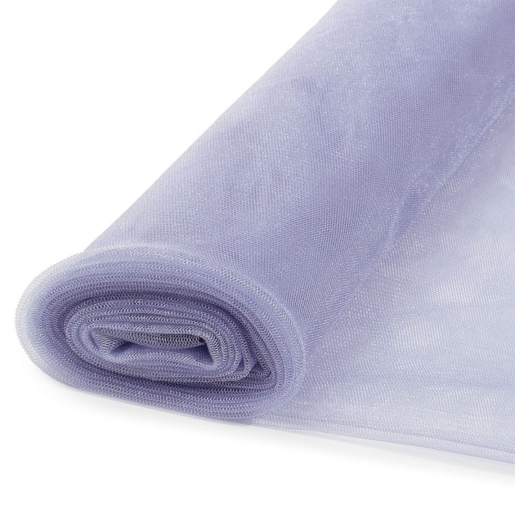 Фатин Kristal средней жесткости, блестящий, 5 м, ширина 300 см, 100% полиэстер, цвет: светло-сиреневый — картинка 3