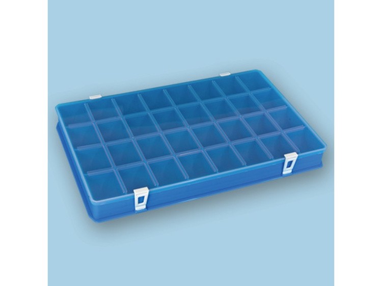 Коробка для швейных принадлежностей Gamma, цвет: голубой, прозрачный