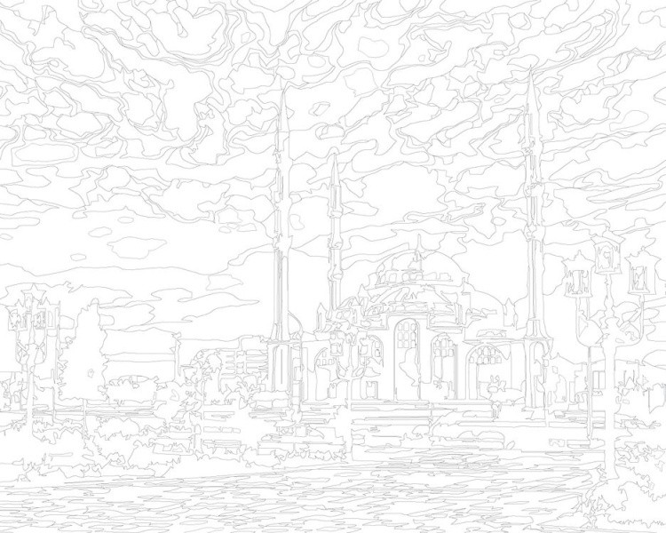 Картина по номерам «Мечеть Сердце Чечни 3» — картинка 3