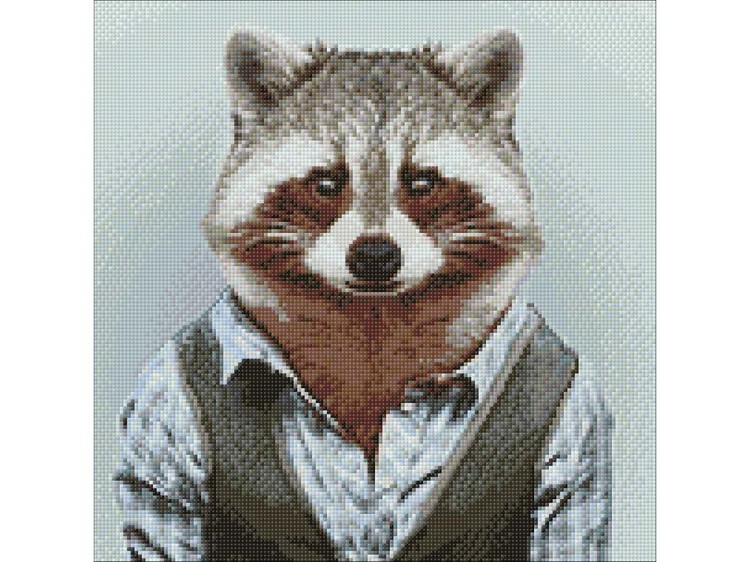 Алмазная вышивка «Мистер Енот» — картинка 3